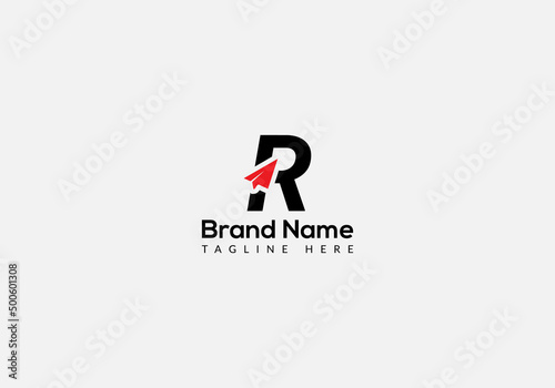 Abstract R letter modern initial lettermarks news logo design	