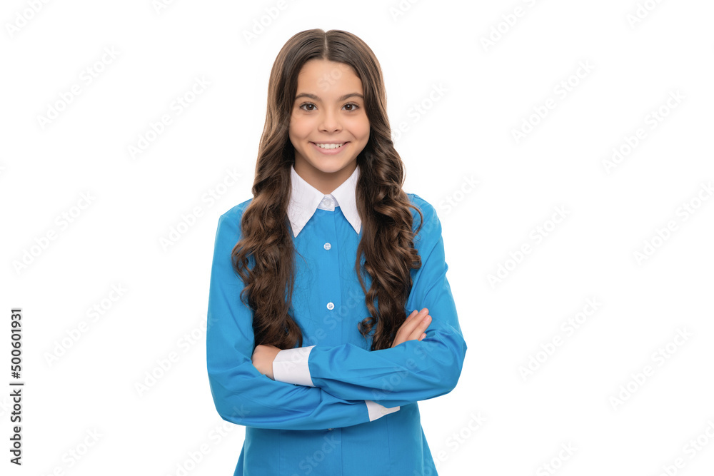 pretty look of young girl. portrait of happy child isolate on white background. pretty look of young girl. portrait of happy child isolate on white background.