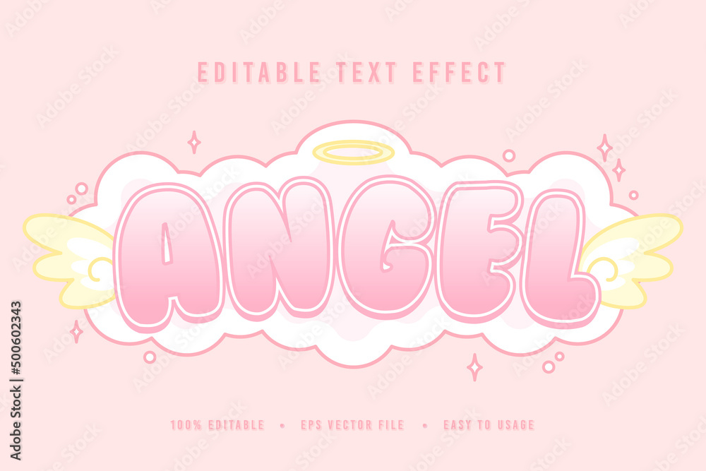 decorative angel Font and Alphabet vector