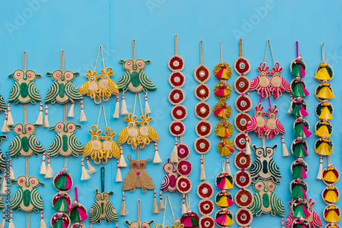 KOLKATA, WEST BENGAL , INDIA - NOVEMBER 28TH 2015 : Artworks of handicraft, on display during the Handicraft Fair in Kolkata - the biggest handicrafts fair in Asia. photo