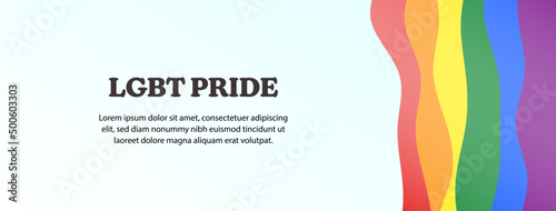 LGBT Pride with rainbow colors abstract banner background