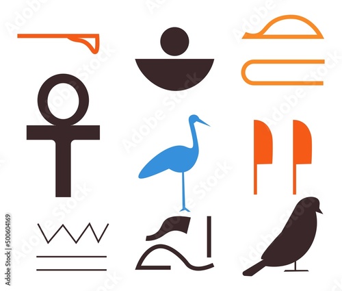 Egyptian hieroglyphs, ancient written language
