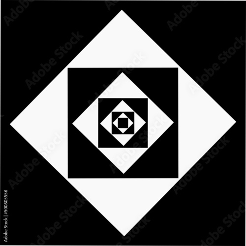 black and white star