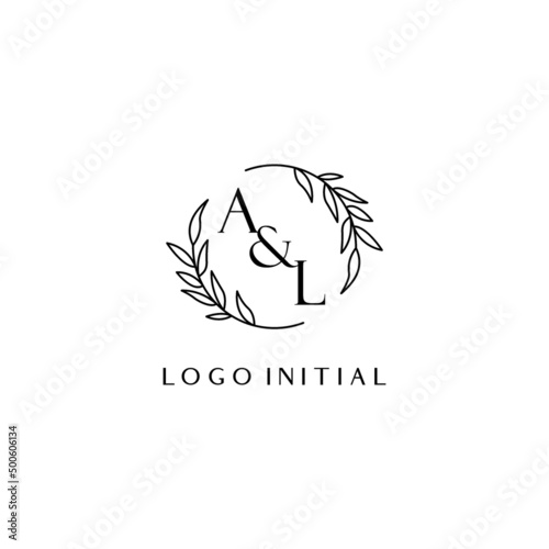 Letter AL monogram logo design inspiration, creative and elegant initial logo