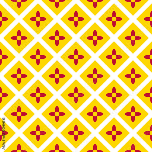 new mexico flag pattern. abstract background. vector illustration photo