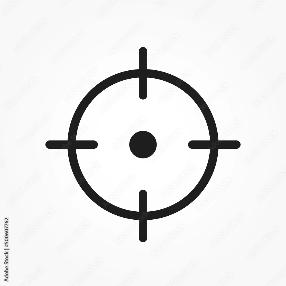 crosshair icon. target aim symbol. sniper and shooting symbol. isolated vector image for military concepts crosshair icon. target aim symbol. sniper and shooting symbol. isolated vector image for military concepts