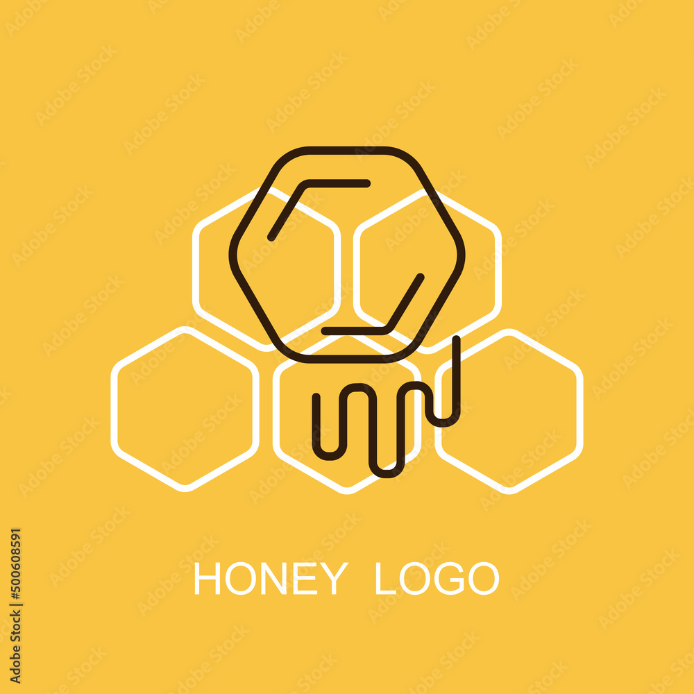 Fototapeta premium Honey Company Logo