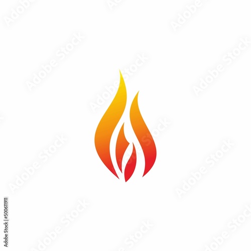 Fire flame logo design icon vector. 