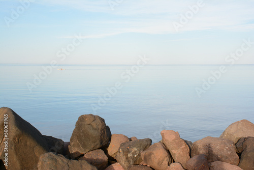 Rock Strewn Lake Superior Shoreline At Grand Marais Minnesota