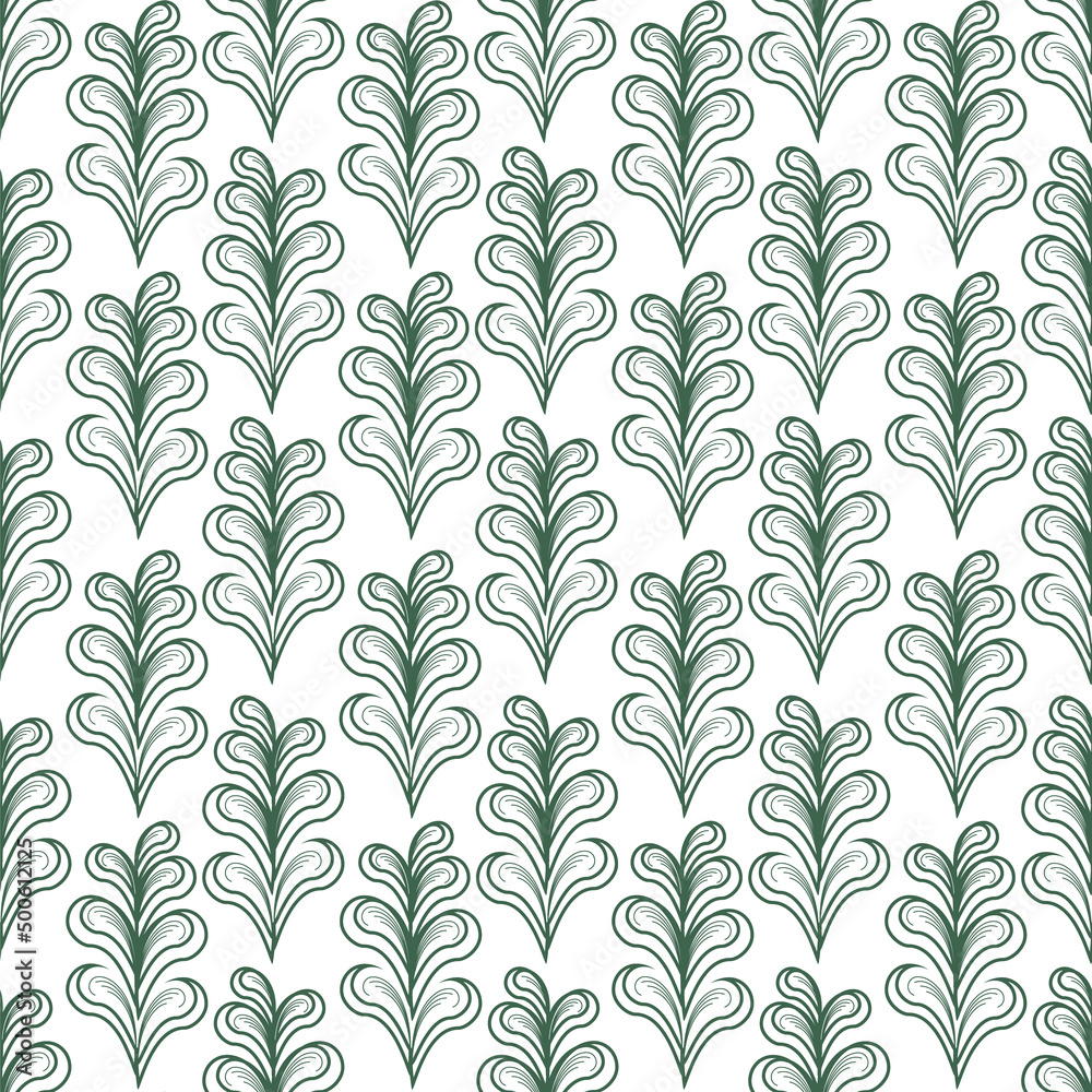White background made of oak leaves. seamless pattern