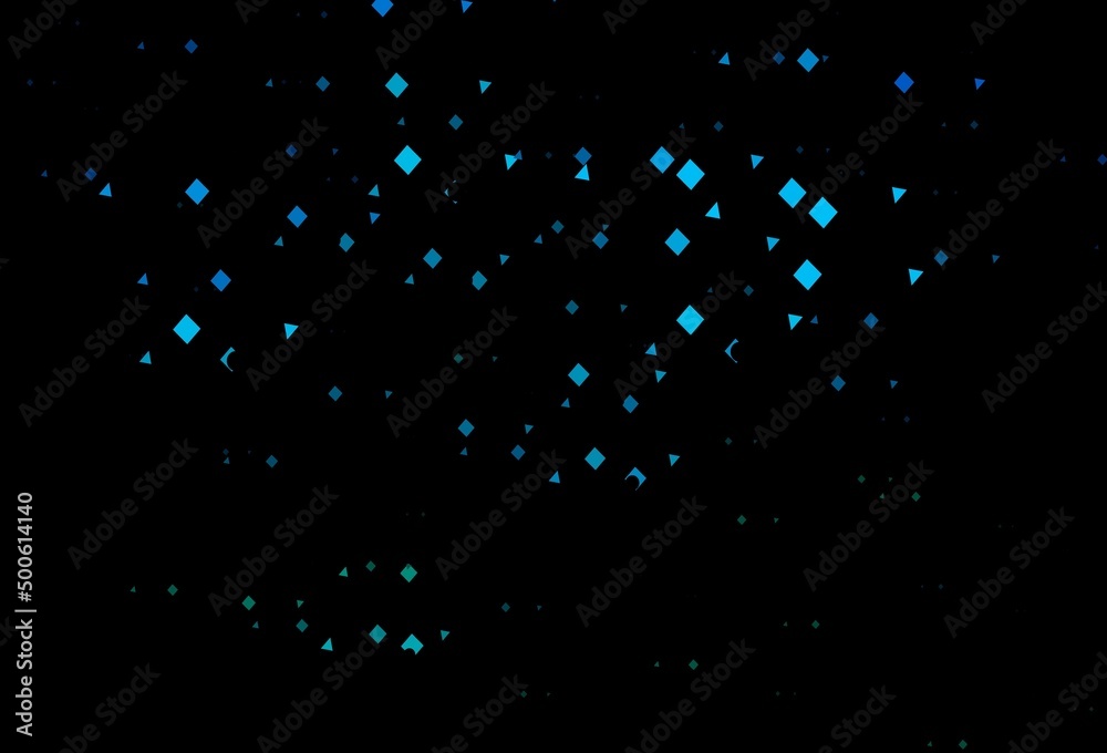Dark blue, green vector pattern in polygonal style with circles. Dark blue, green vector pattern in polygonal style with circles.