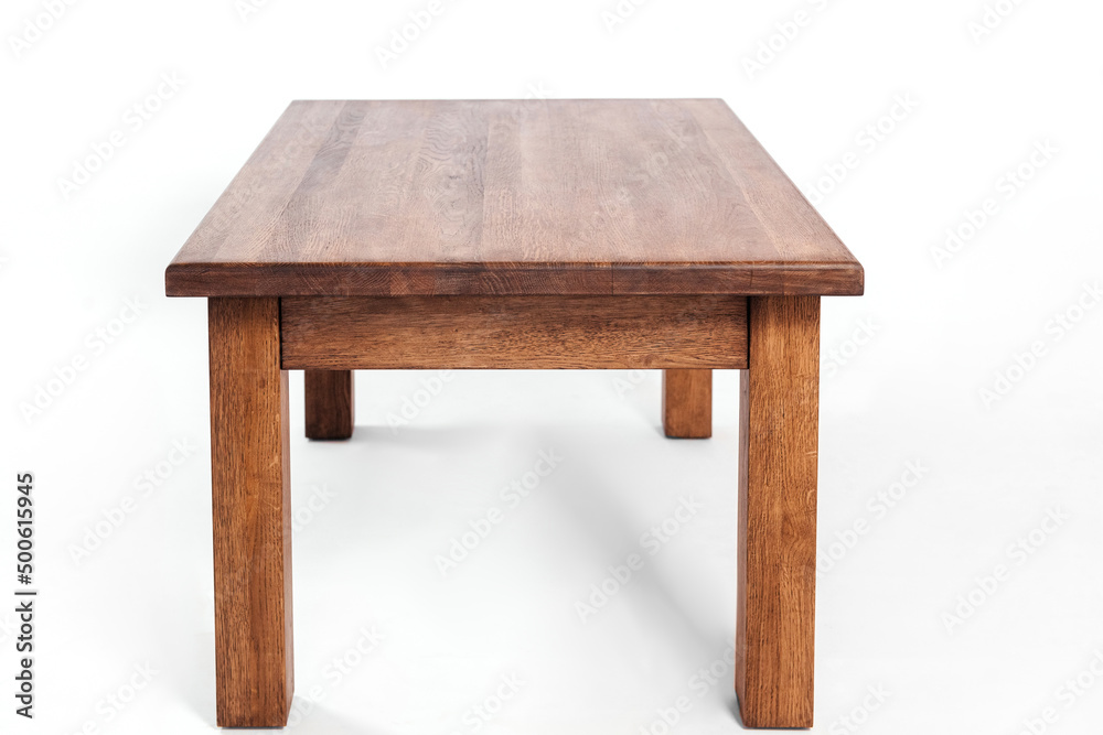 handmade wooden table on a white background with all the details handmade wooden table on a white background with all the details