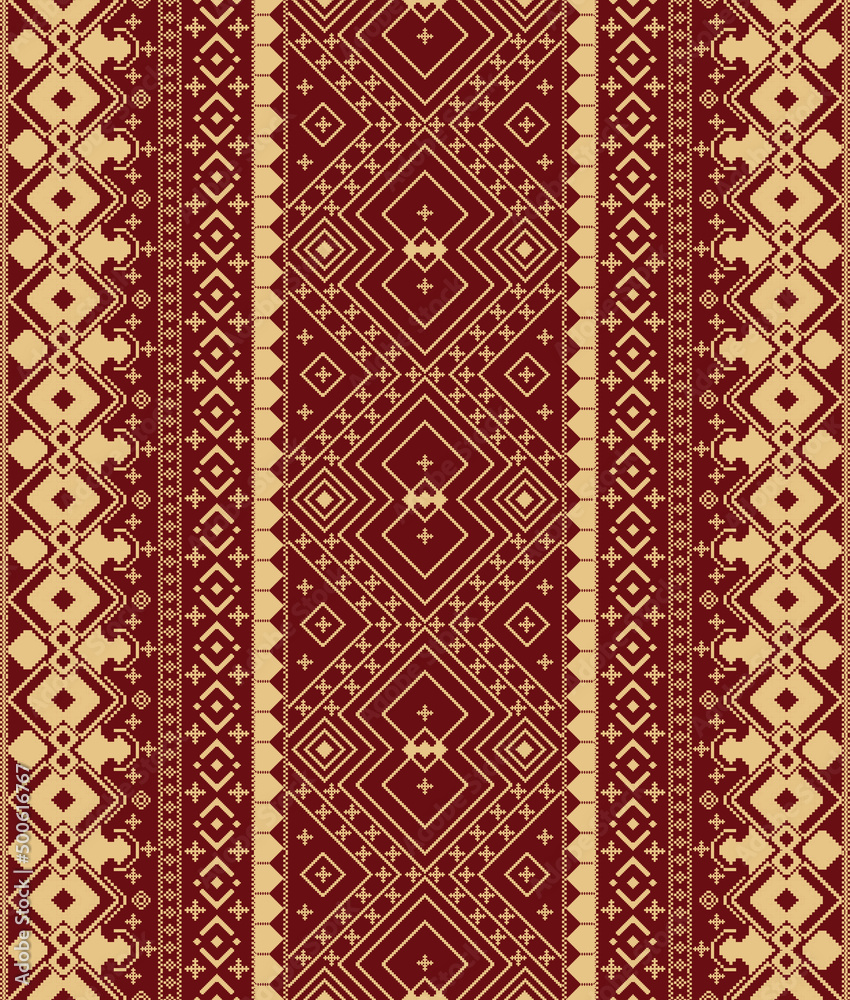 traditional ethnic songket pattern, motif traditional for textile.