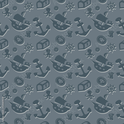 pirate theme pattern for textile or wrapping paper 