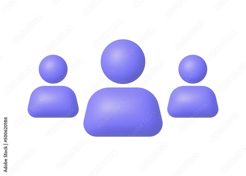 People icons 3D. Icon for web design. Cartoon 3D people vector illustration. Vector illustration design People icons 3D. Icon for web design. Cartoon 3D people vector illustration. Vector illustration design