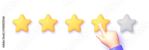 Rating, great design for any purposes. Creative concept design. Vector graphic. 3d realistic render vector