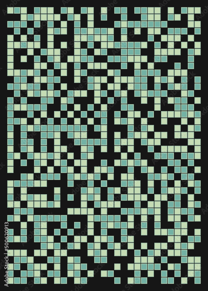 Fototapeta premium Offset Quads generative art background art illustration