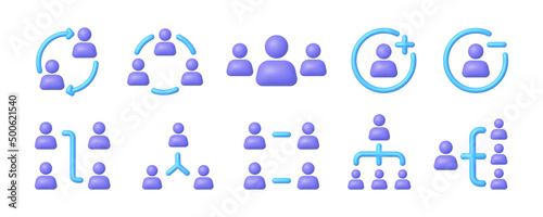 Global social network. 3d vector people character illustration. Social media set design. 3d illustration with network. Vector illustration design