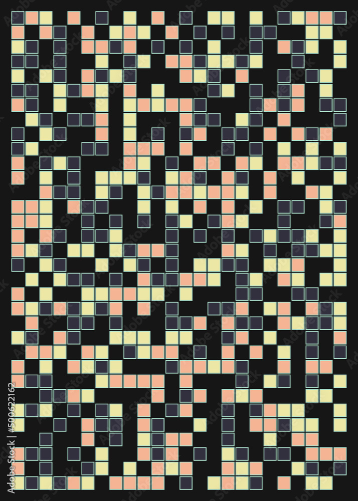 Fototapeta premium Offset Quads generative art background art illustration