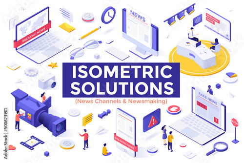 Vector Isometric Business Concept Template photo