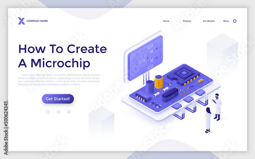 Vector Isometric Business Concept Template