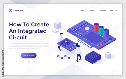 Vector Isometric Business Concept Template