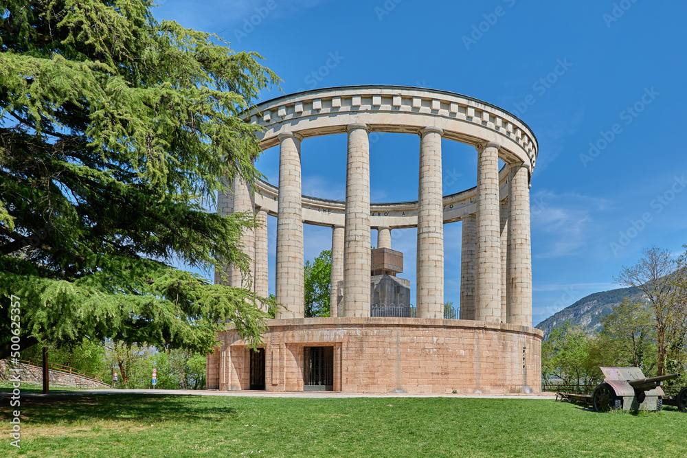 Doss Trento mausoleum of Cesare Battisti in Trento, Italy Doss Trento mausoleum of Cesare Battisti in Trento, Italy