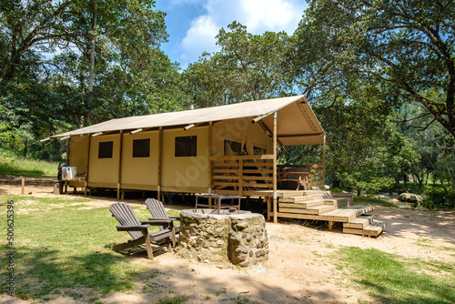 Budget Safari tent in South Africa for family vacations in the nature  photo