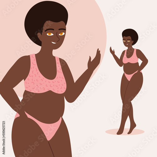 fat afro american woman
