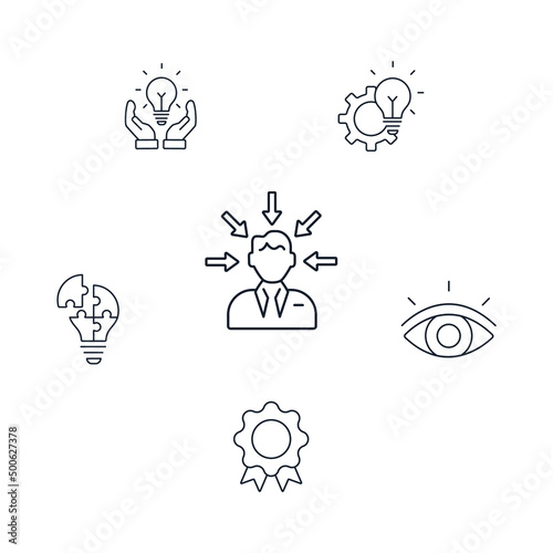 creativity icons set . creativity pack symbol vector elements for infographic web
