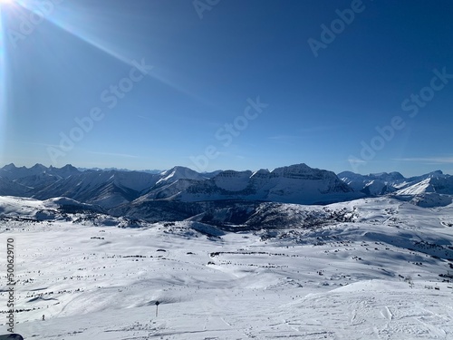 snow covered mountains