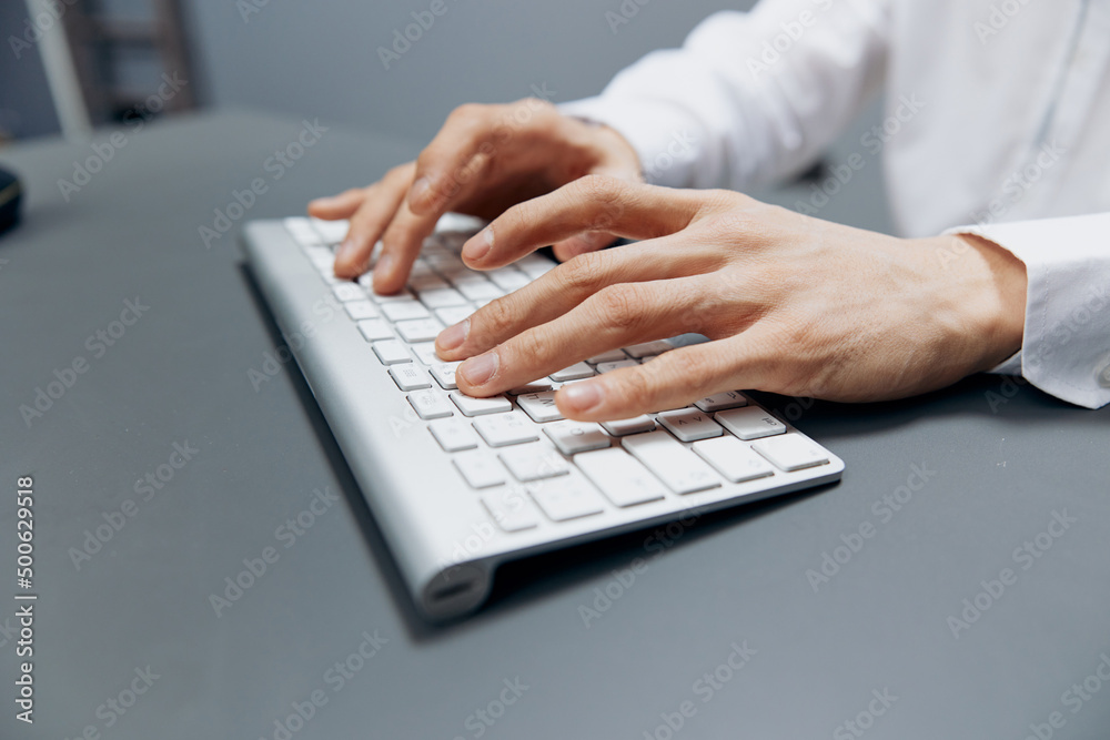 businessmen in a white shirt keyboard work official office Lifestyle businessmen in a white shirt keyboard work official office Lifestyle