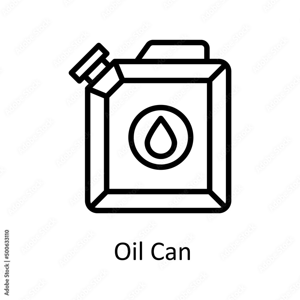 Oil Can vector outline icon for web isolated on white background EPS 10 file Oil Can vector outline icon for web isolated on white background EPS 10 file