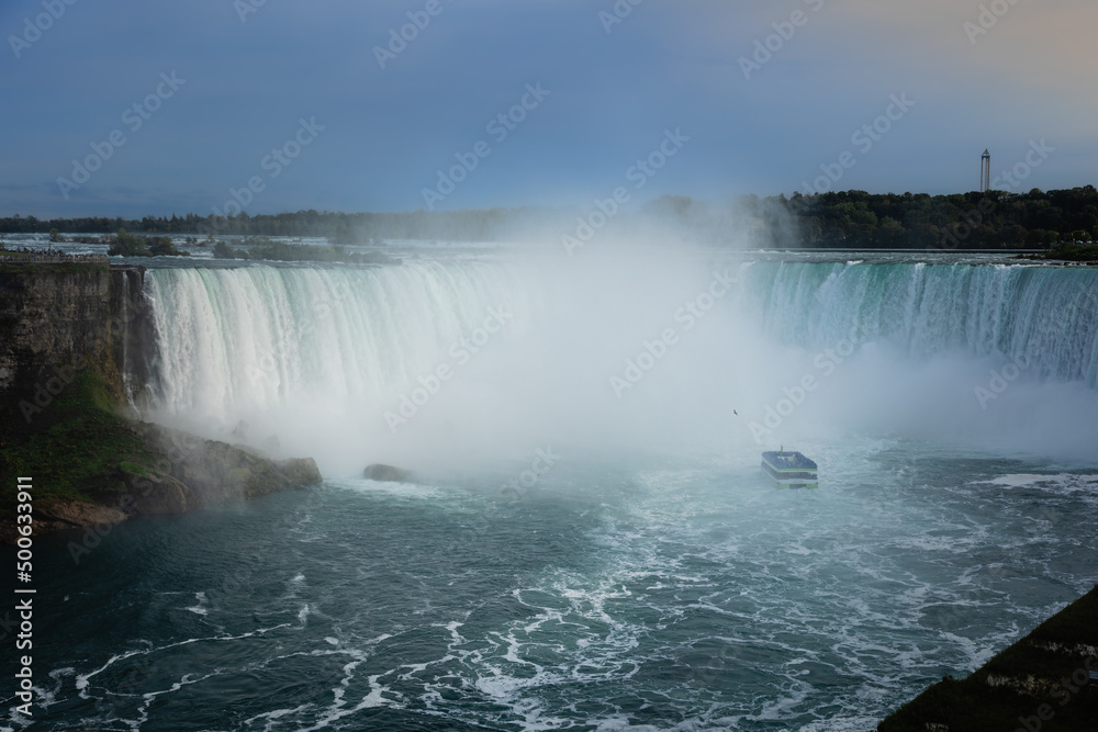 Touristic boat in NIagra river Touristic boat in NIagra river