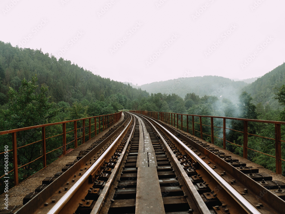 Fototapeta premium railroad in the mountains