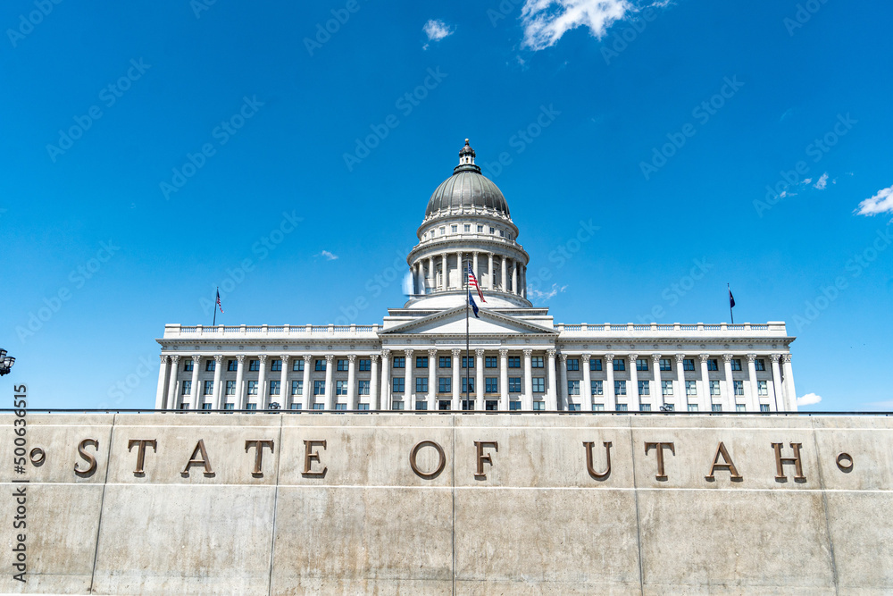 Utah State Capitol Building on a Sunny Spring Day