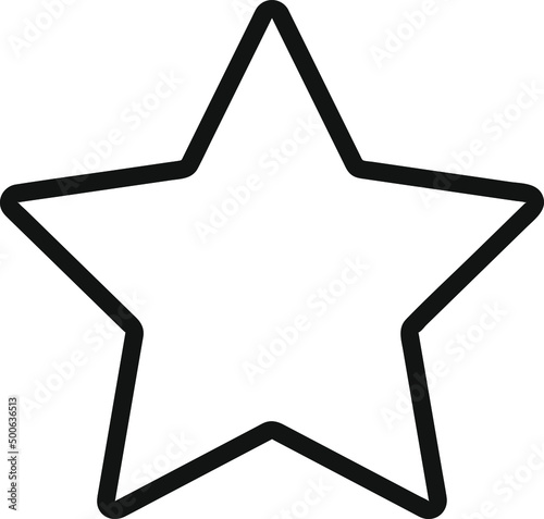 Vector icon of star for saving wishes; The editable illustration of selected liked goods