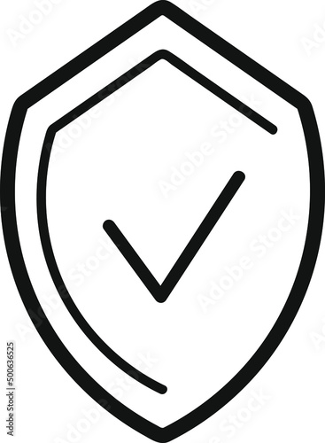 Vector icon of guarantee; The editable illustration of security and data protection