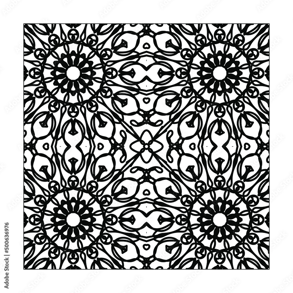 Mandala seamless pattern floral ornament