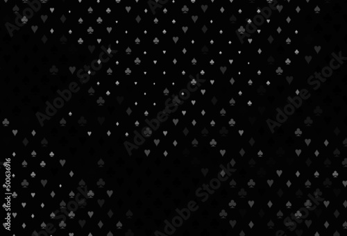 Dark silver, gray vector pattern with symbol of cards.