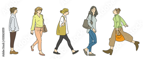 人物おしゃれイラスト素材