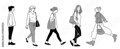 人物おしゃれイラスト素材