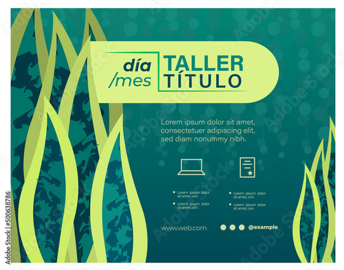 Volante de taller en tonos verde. 