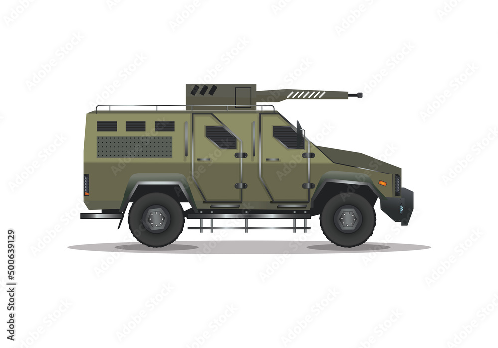 Illustration of a combat vehicle