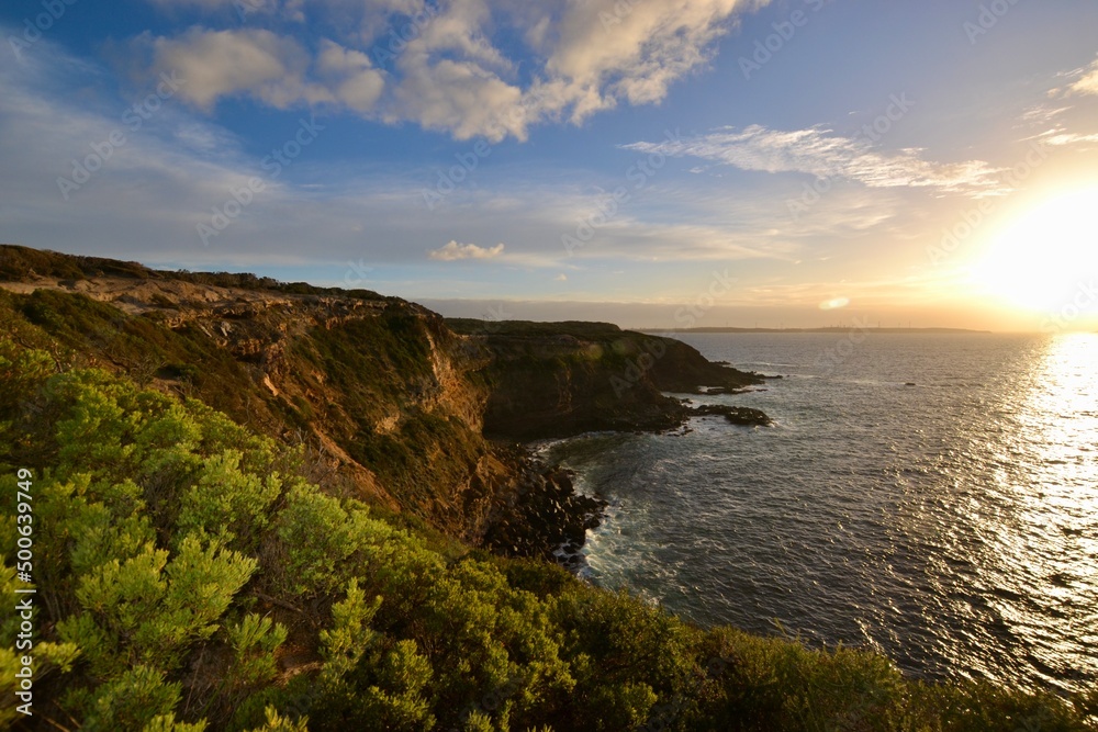 Sunrise on the coast at Cape Nelson, Australia