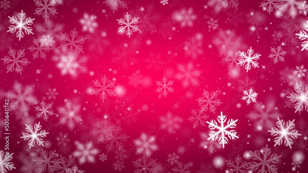 background with beautiful snowflakes for new year and christmas