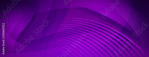 Abstract halftone background made of curved lines and small dots in purple colors