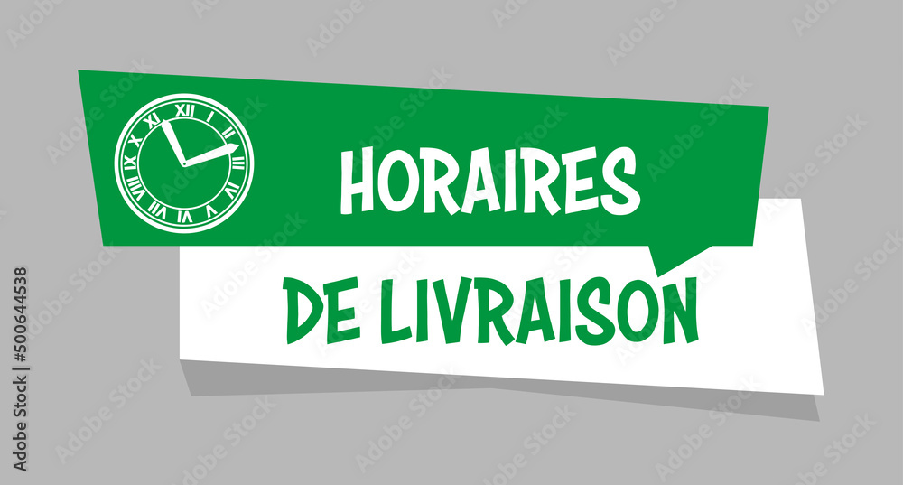 Logo horaires de livraison. Stock Vector Adobe Stock