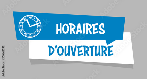 Logo horaires d'ouverture.