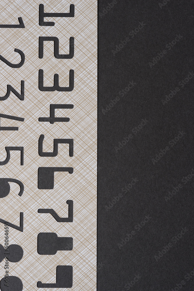 Obraz premium digital type paper number stencil with blank space